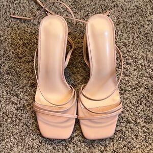 Elegant Nude Strappy Heels